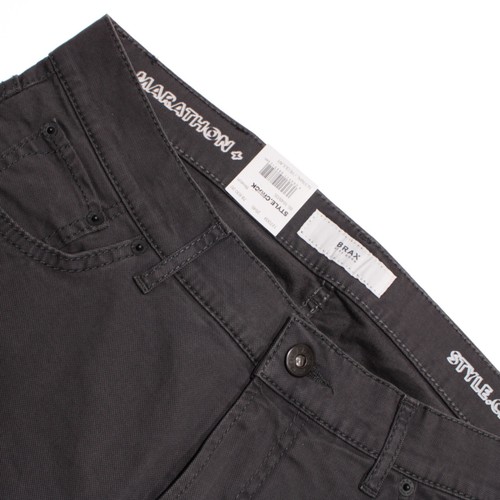 Brax Neu mit Etikett 5 Taschen Jeansschnitt Hose Größe 33 US Chuck in grau Baumwollmischung