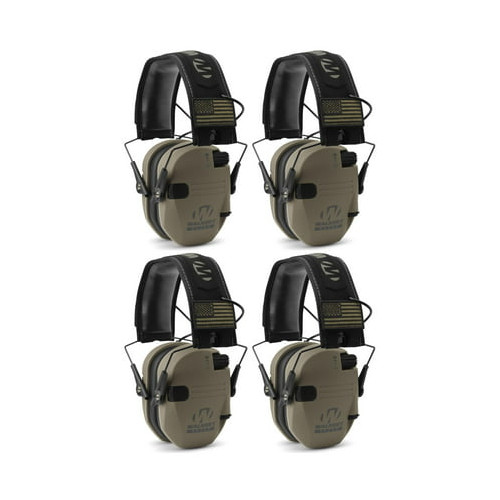 Электронные стреляющие муфты Walkers Razor Slim, 4 штуки, плоские Dark Earth FDE