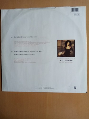 Karyn White. Secret Rendezvous. 12"Single In VGC. Warner Bros. 1989 - Picture 2 of 2
