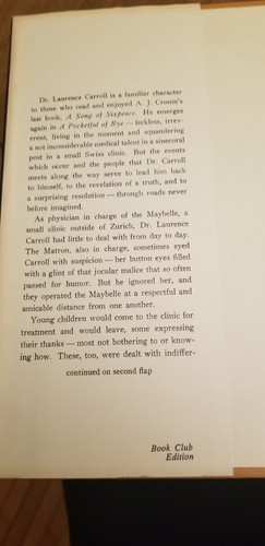 A Pocketful of Rye by AJ Cronin 1969 HCDJ Book Club Edition BCE Free Shipping - Picture 8 of 9