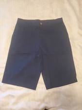 Wonder Nation Boys Uniform Flar Front Stretch Shorts Size 16 Navy Blue New