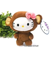 Sanrio Hello Kitty Safari Monkey Cute Costume 6" Plush Figure Stuffed Girls Doll