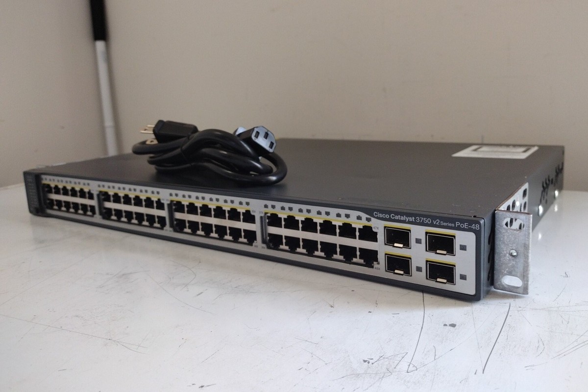 Cisco Catalyst WS-C3750V2-48PS-S Cisco 3750 V2 Series PoE-48 Port