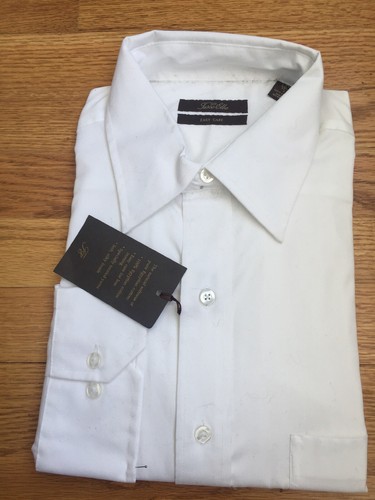 CAMISA DE VESTIR TASSO ELBA Hombre Fácil Cuidado BLANCA MANGA LARGA 16.5 32/33 - Imagen 11 de 12