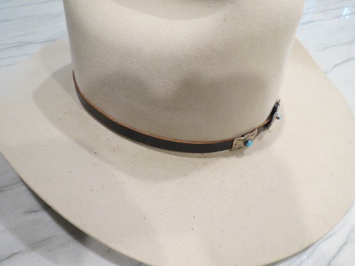 Banda de 3 sombreros concho de plata esterlina y turquesa y hebilla de plata esterlina negra - Imagen 4 de 11