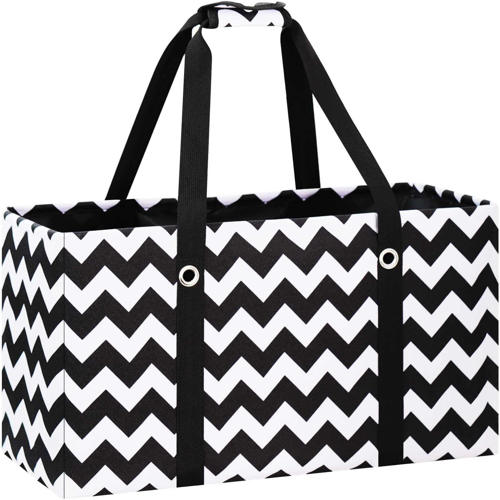 Stand Up Extra Large Utility Tote Bag with Metal Wire Frame, Thirty Utility T...