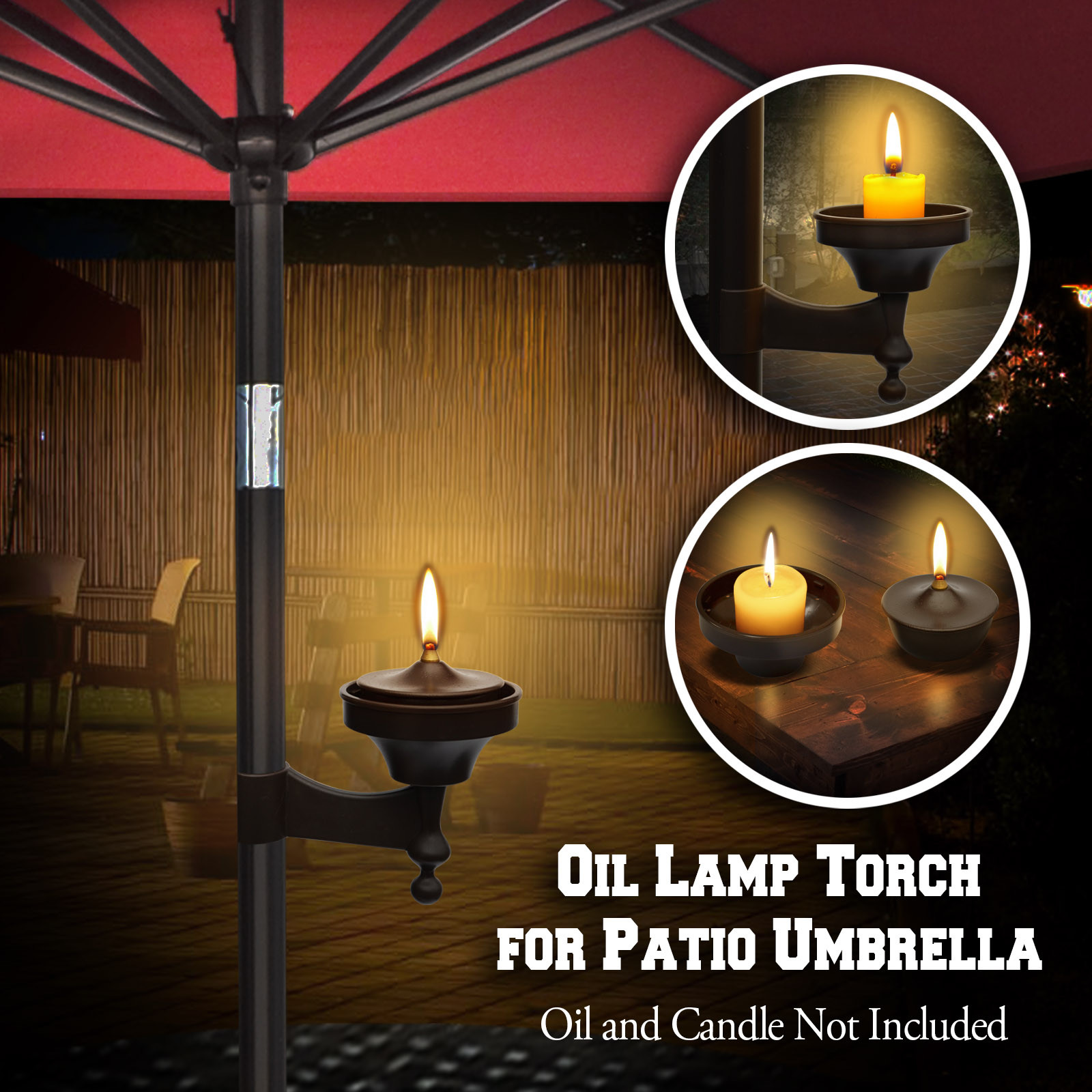 Multi Use Citronella Oil Lamp Torch For Patio Umbrella Night Candle Holder For Sale Online