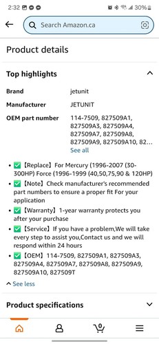 Módulo CDM bobina de encendido fueraborda Jetunit 827509A10 para Mercury (JE-070001A) - Imagen 8 de 8