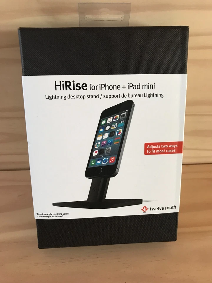 Twelve South HiRise Black Lightning Desktop Stand for iPhone and iPad Mini - Image 2 of 4