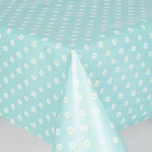 Daisy Duck egg ground with White Flowers Pvc Wipeclean Vinyl Tablecloth