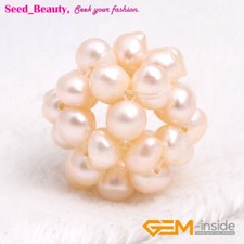 Natural Freshwater Pearl Cluster Beads 4mm 1 Piece Ball Jewelry making 18-20mm