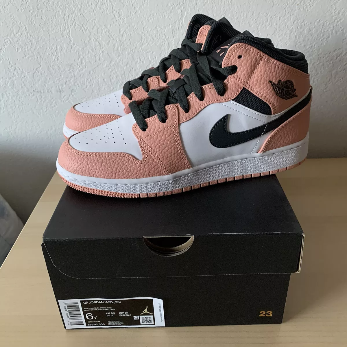 Jordan 1 mid pink quartz uk hot sale