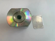 100 Ritek 63x80MM Hockey Ring Business Card CD-R,24X,50MB, Silver Top w sleeve