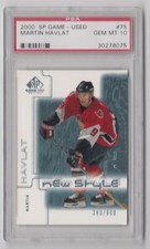 2000-01 SP Game Used Rookie Martin Havlat /900 PSA 10 Ottawa Senators #75