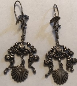 nouveau dangle sterling earrings 1920 silver