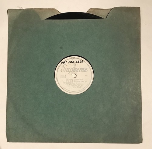 RARE Jimmy Witherspoon 78rpm The Evening Six Foot Two Blues Supreme 1533 PROMO - Picture 5 of 5