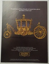 Anuncio de revista Johnnie Walker 1986 etiqueta negra - Carruaje de oro Príncipe de Austria