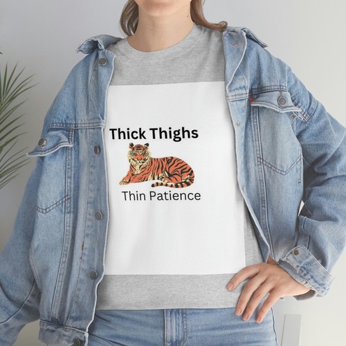 Thick Thighs Thin Patience Tiger T-Shirt - Picture 10 of 25