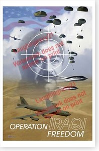 Operation Iraqi Freedom Target Saddam Hussein In Crosshairs Paratroopers Poster Ebay