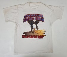 Vintage 1990 Desert Storm Gulf War Single Stitch T Shirt Made In USA Men's M/L
