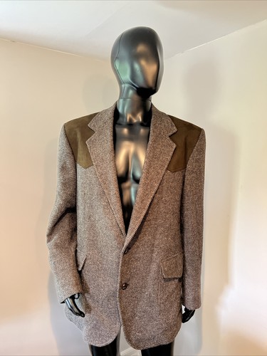 VTG Mens Pendleton Woolen Mills Brown 100% Virgin Wool Coat Jacket Size 44 Long