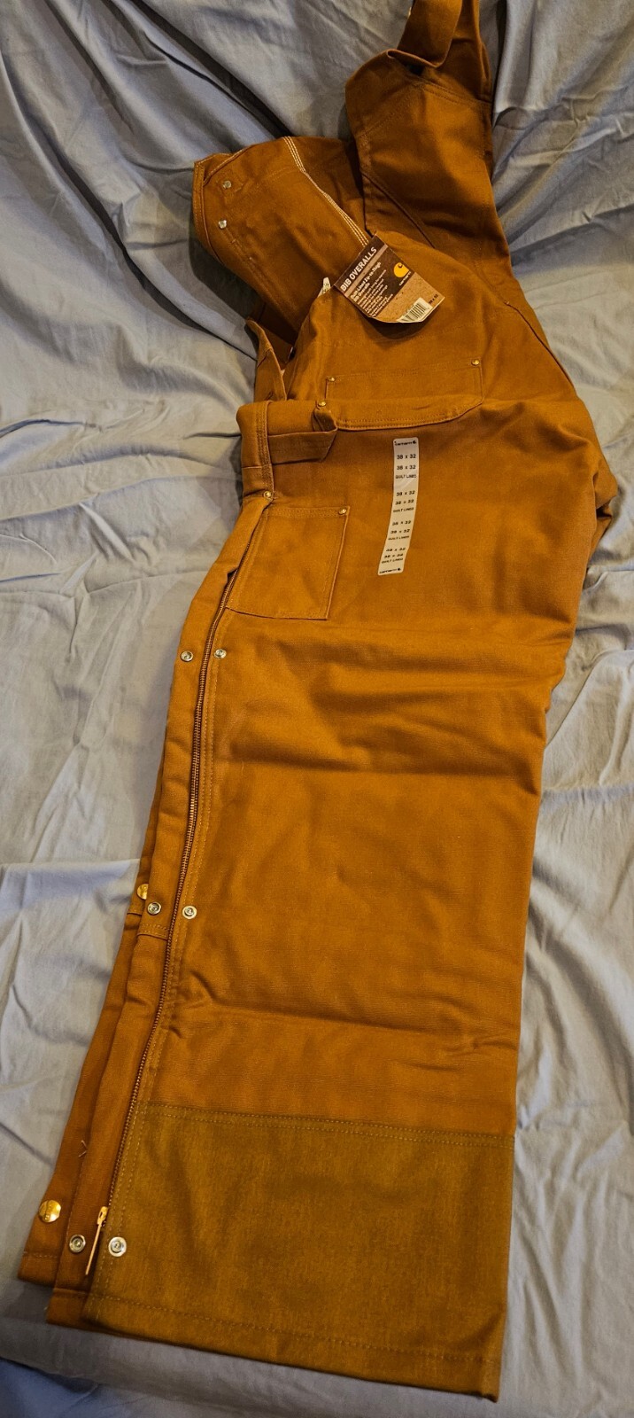 Brand New with Tags! Carhartt Bibs with Quilted Lining 38 x 32 eBay