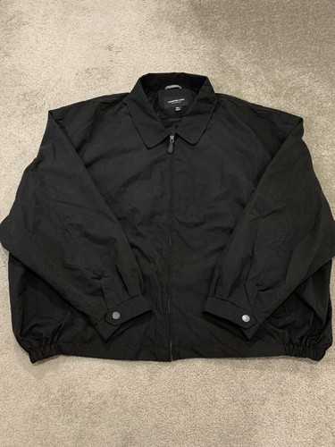 London Fog Men's Big-Tall Size 5XL Auburn Zip-Front Golf Jacket Black Pockets