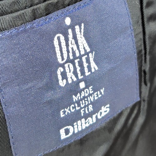 Oak Creek Herren Sport Mantel Blazer Zwei Knopf Beige GRY Fischgrät Lammwolle 46R - Bild 16 von 17