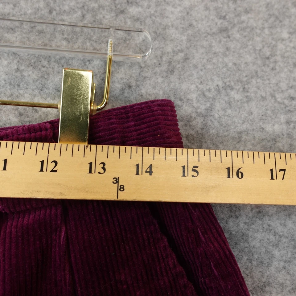 Vintage 90s Corduroy Shorts Womens S AMERICAN EAGLE Burgundy Preppy 30/5 - Image 4 of 4