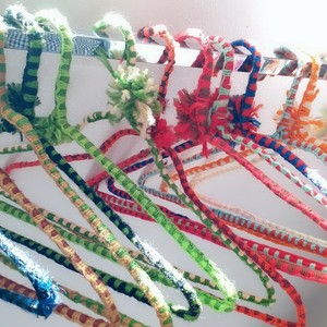 crochet coat hangers