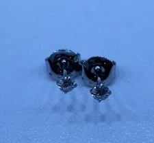 2.2mm Genuine Stud Diamond w/ Push Back Earrings