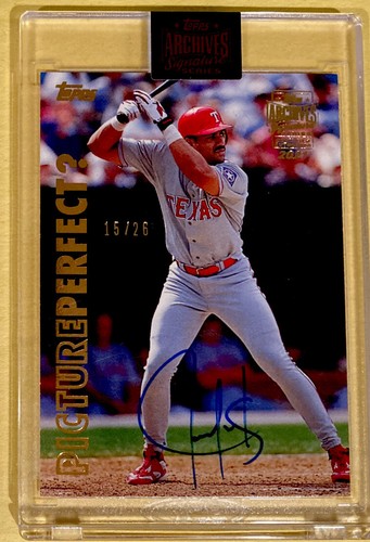 JUAN GONZALEZ 1998 TOPPS PICTURE PERFECT BUYBACK AUTO '21 ARCHIVES AUTOGRAPH /26 - Bild 2 von 3