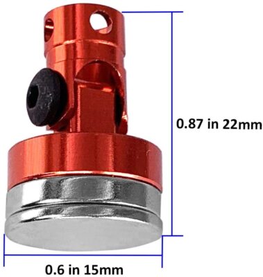 NHX NHX6077RD Set Montaggio Magnetico Per Body RC | Alluminio Rosso 1/10 Scala