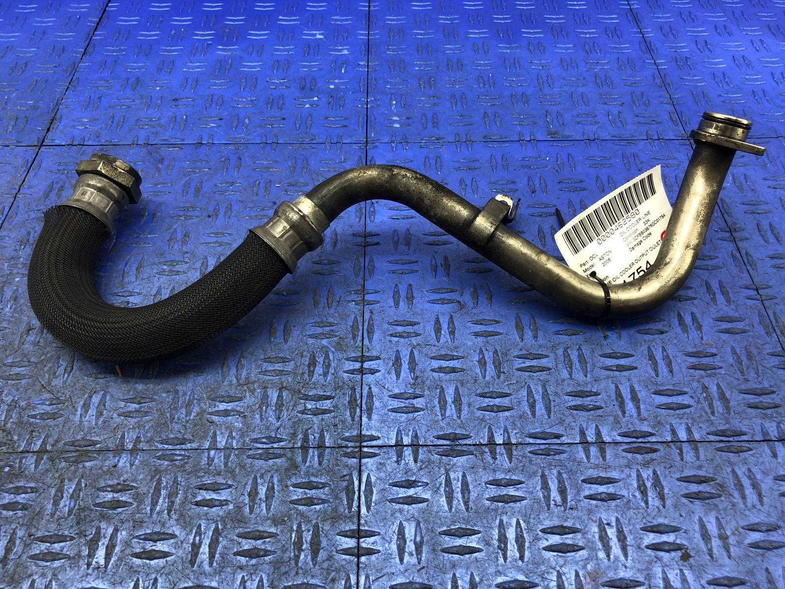2006-2018 ASTON MARTIN VANTAGE V8 ENGINE OIL COOLER OULET LINE PIPE 6G33-9N778