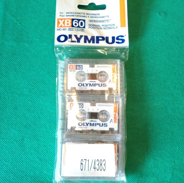 Olympus Microcassette Micro Cassette X3 Tape Voice Recorders Mc60 XB60