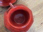 PV Italy Peasant Village Red Cabbage 6 Coffee Cups & 6 Saucers Beaded Edge — photo 4