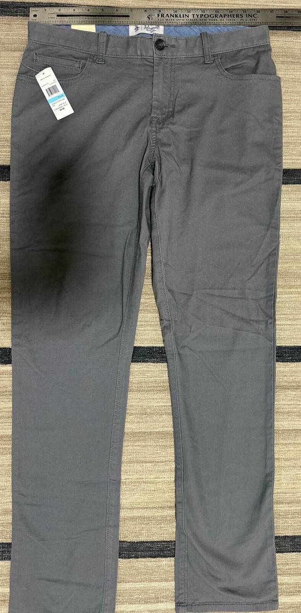 Penguin Slim Fit Stretch 5 Pocket Gray Pants Men 31x32 fits 33