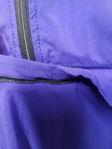 80's Tinley Lined Windbreaker Jacket Adult L purple Full Zip Nylon - Picture 22 of 24