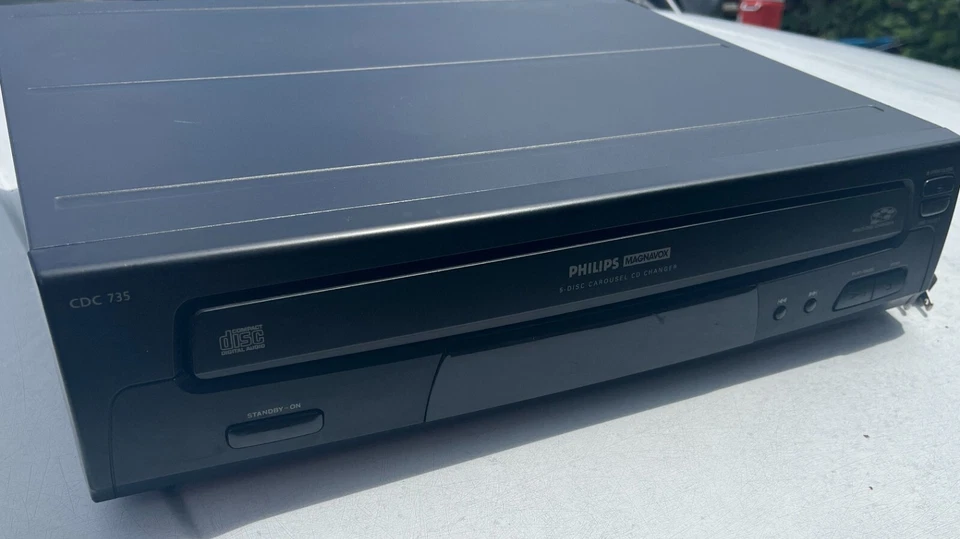 PHILIPS MAGNAVOX CDC 735 5 CD Changer Carousel Multi Disc Player Works NO REMOTE - Image 2 of 4