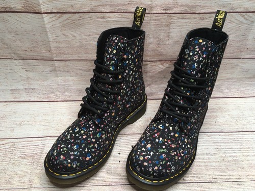 Dr. Marten Damenstiefel PAGE schwarz Blumen Gr. 9 - Bild 1 von 10