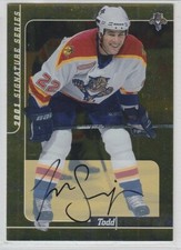 2000-01 ITG BAP SIGNATURE TODD SIMPSON GOLD HARD AUTO Autograph #183 Be a Player