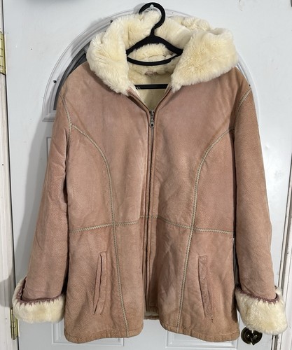 Vintage Pink Wilson Leather Jacket Women’s Size XL - Picture 2 of 11