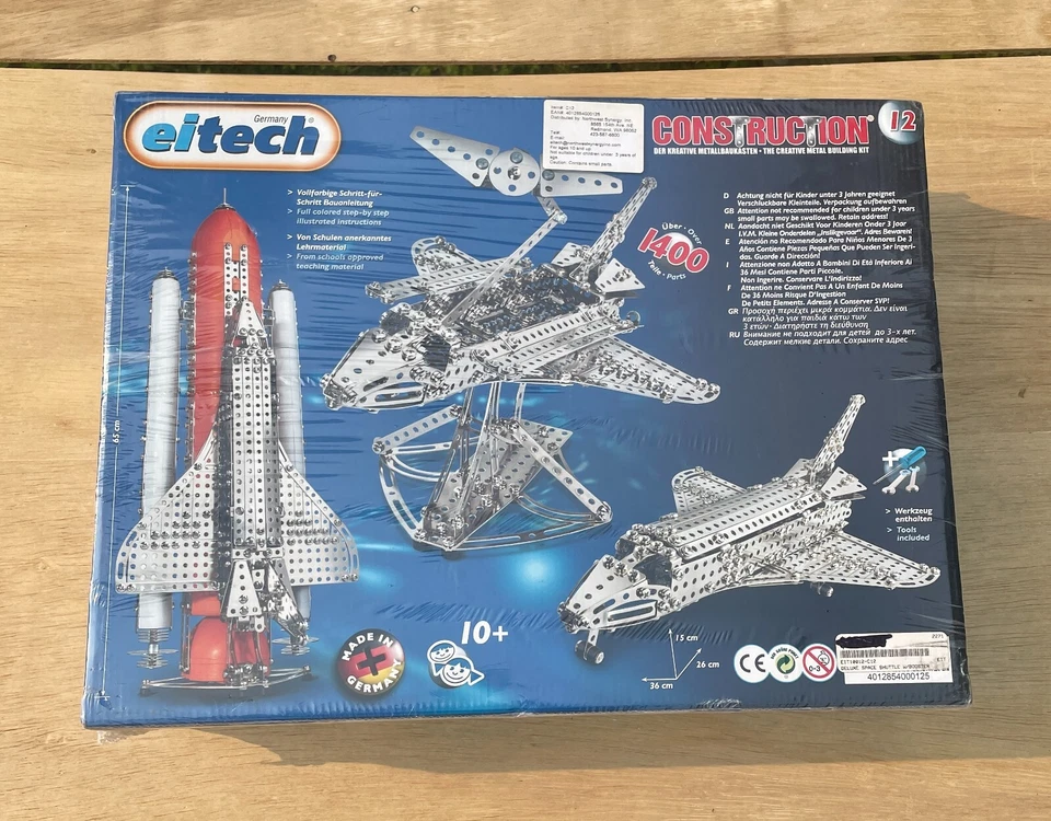 EITECH Germany C12 Space Shuttle Deluxe Metal Building Kit 1400 Parts NEW - Image 2 of 3
