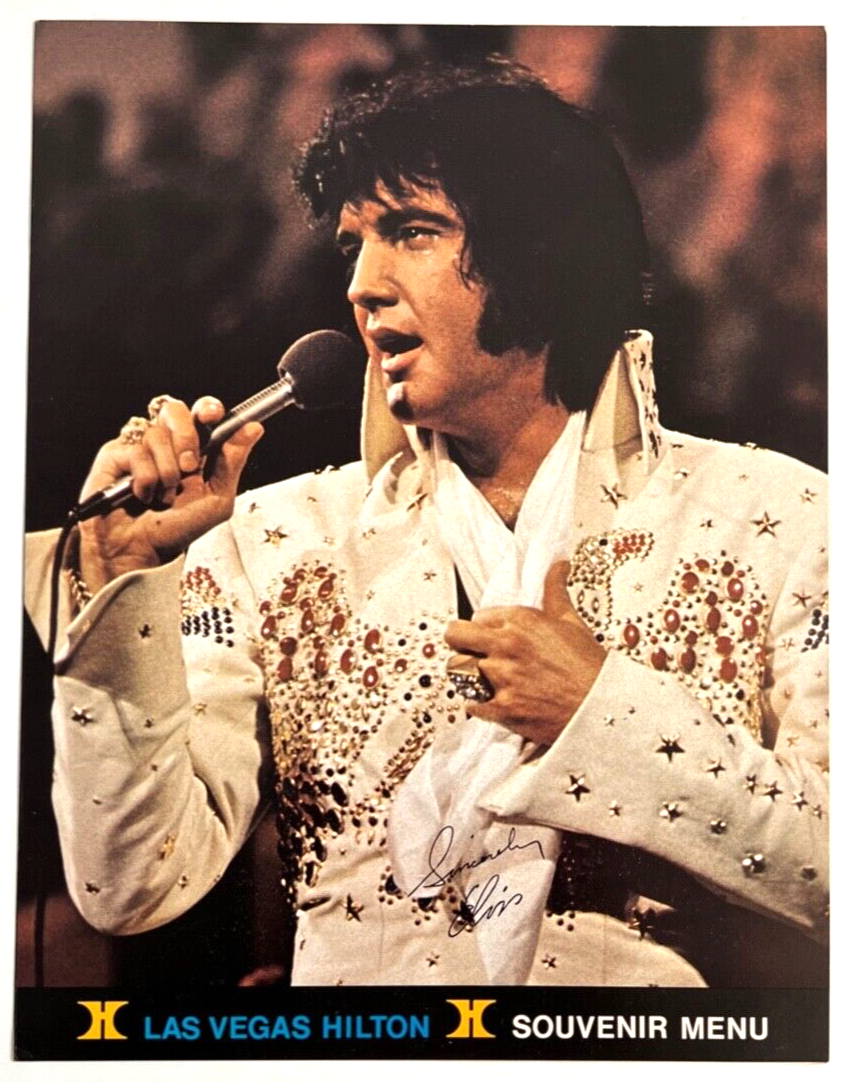 ELVIS PRESLEY ~ LAS VEGAS HILTON SOUVENIR MENU | eBay