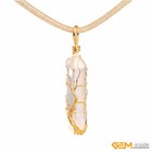 Pendant Necklace Jewelry Gift 35x10mm Natural Quartz Crystal Gemstone Charms