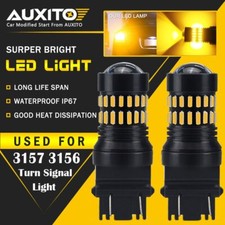Auxito 3157 3156 Amber Led Yellow Turn Signal Parking Light Bulb Error Free 2x