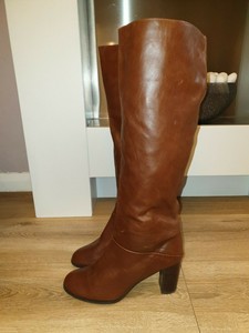 knee length leather boots uk