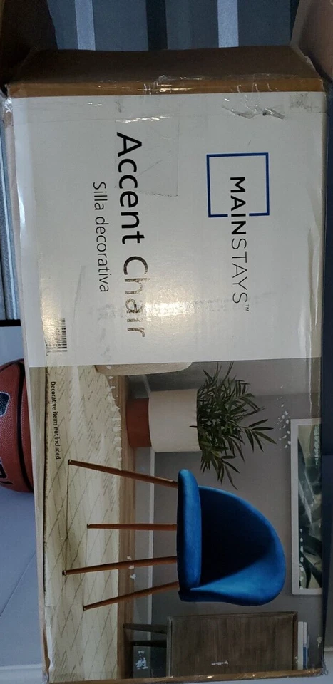 Silla Mainstays Moderna Accent, Azul Nueva/En Caja Foto 2 de 2