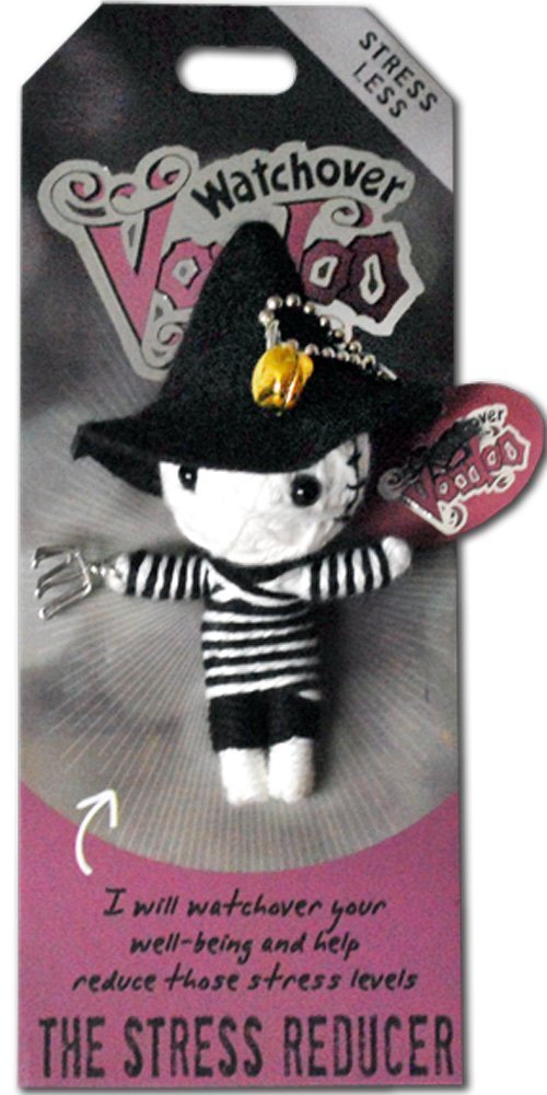 Watchover VOODOO DOLL Keychain, THE STRESS REDUCER, Stress Less, 3.25