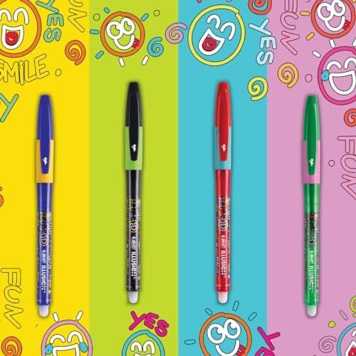 BIC Illusion Penne cancellabili e ricaricabili a punta media, 0,7 mm, inchiostro - Foto 2 di 7